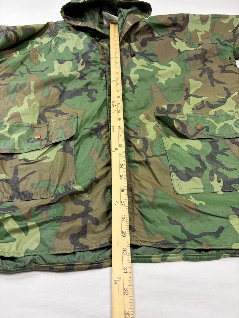 Vintage America’s Cup Camo Rain Jacket XL Hooded Utility Gorpcore Outdoor Coat